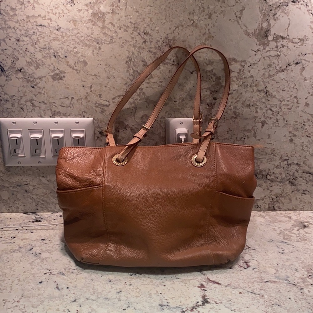 Tan leather Michael Kohrs shoulder bag